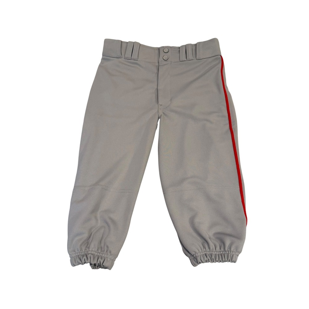 Champro Sports Youth Large Baseball Pants Grey Scarlet Red‎ Pipe BP101 NWT
